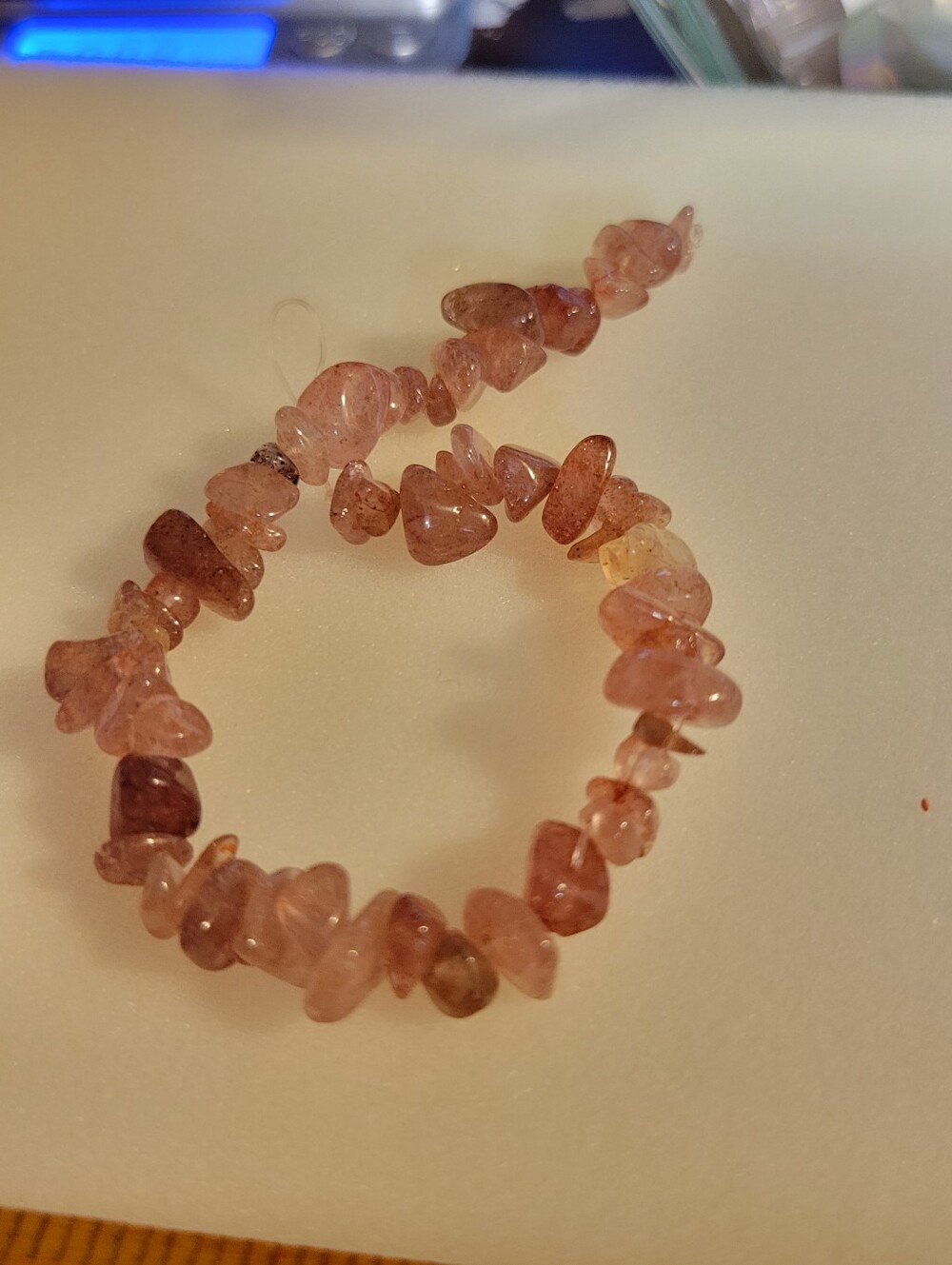 Genuine Strawberry Quartz Chip Semi Precious Stone Beads for Jewelry (#2)